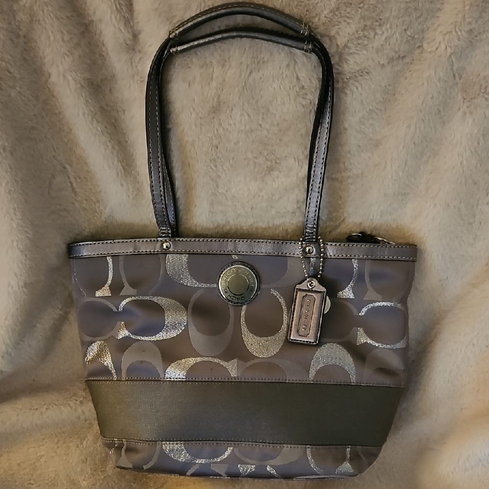 Coach Signature Gray Tote